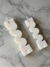 Aberto Design Glamour Candle 37ST Conjunto de Velas de Soya en Blanco